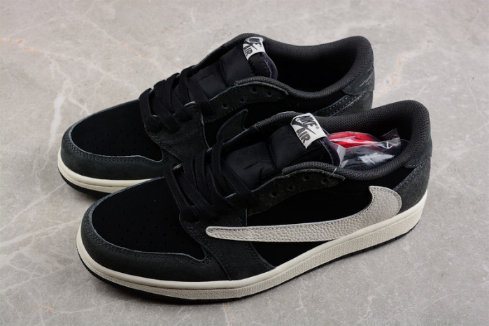 travis scott x air jordan 1 low "black phanT0m" dm7866-001